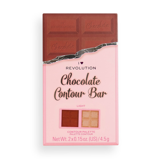 Палетка для контурирования: бронзер и хайлайтер Chocolate Contour Bar Light - 4