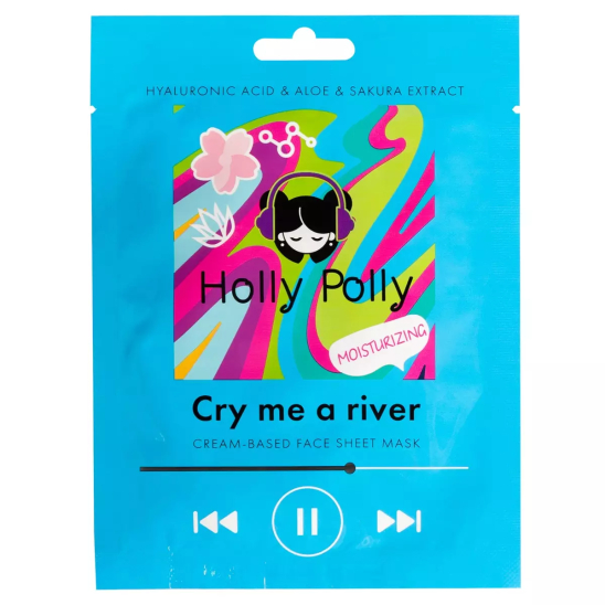 Тканевая маска для лица, Увлажняющая на кремовой основе Cry me a river с Гиалуроновой кислотой, Aлое и экстрактом Cакуры - 1