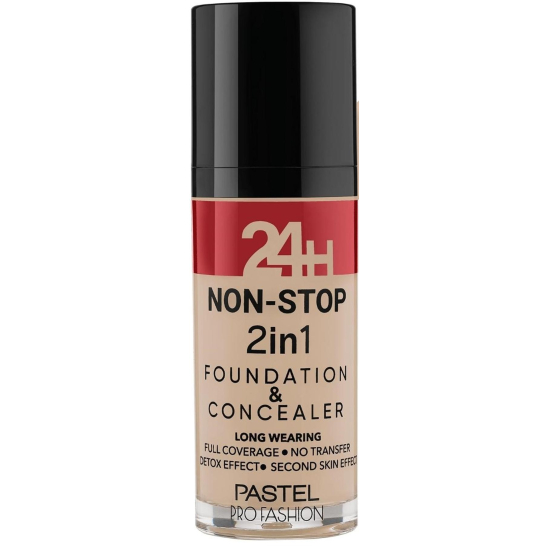 Тональная основа и консилер 2 в 1 24H Non-Stop 2in1 Foundation & Concealer, 603 Ivory - 1