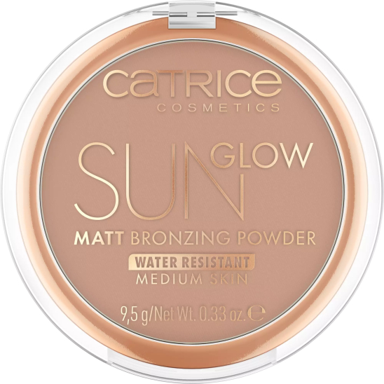 Пудра компактная Sun Glow Matt Bronzing Powder с эффектом загара матирующая, 030 Medium Bronze - 1