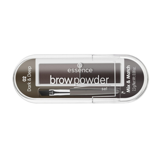 Тени для бровей Brow Powder Set, 02 для брюнеток - 1