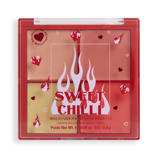 Палетка кремовых румян Sweet Chilli Multi-Use Face + Eye Palette - 1