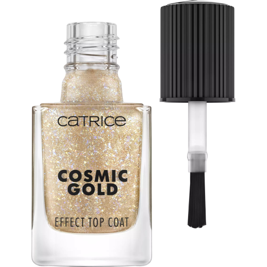 Топовое покрытие для ногтей Cosmic Gold Effect Top Coat, 030 Celestial Light - 2