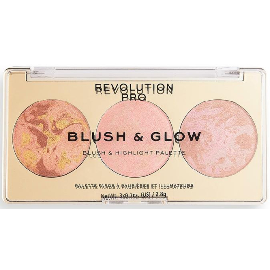 Румяна, бронзер и хайлайтер 3 в 1 Blush & Glow, Peach Glow - 1