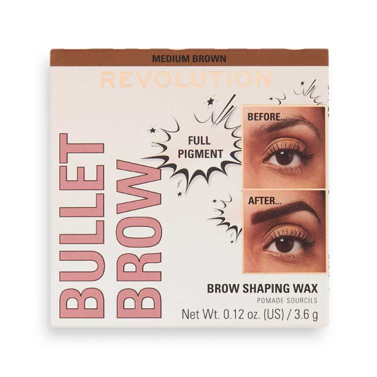 Воск для укладки бровей Brow Wax Bullet, Dark Brown - 2