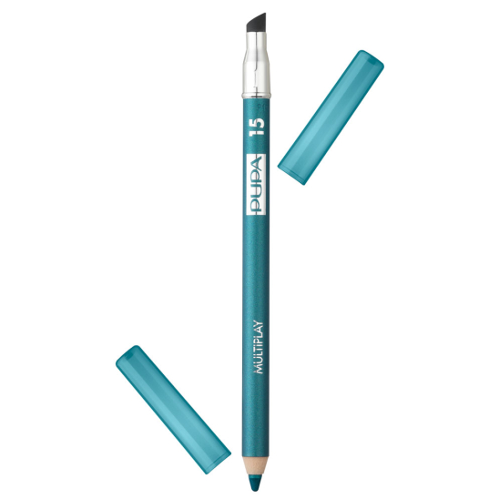 Карандаш для век с аппликатором Multiplay Eye Pencil, 15 Сине-зеленый - 1