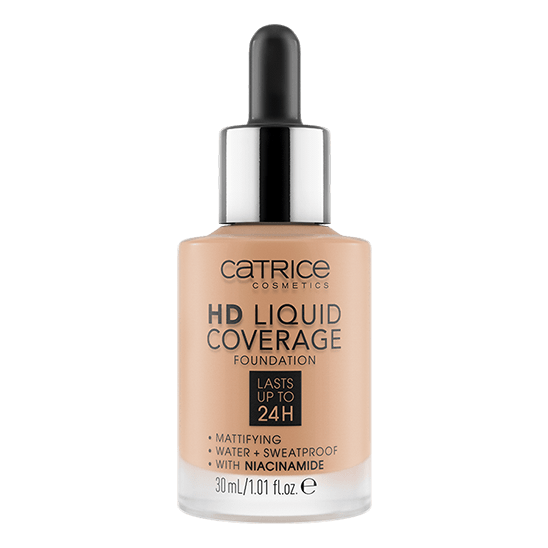 Тональная основа HD Liquid Coverage Foundation, 040 Warm Beige темно-бежевый - 1