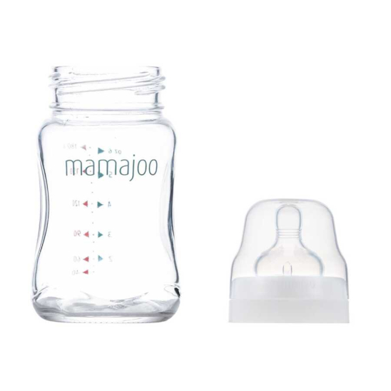 Бутылочка для кормления стеклянная антиколиковая 0+ Glass Feeding Bottle, 180 мл - 2