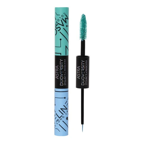 Тушь для ресниц + подводка для глаз Duoversity Eyeliner + Mascara, 02 Бирюзовый/голубой - 1