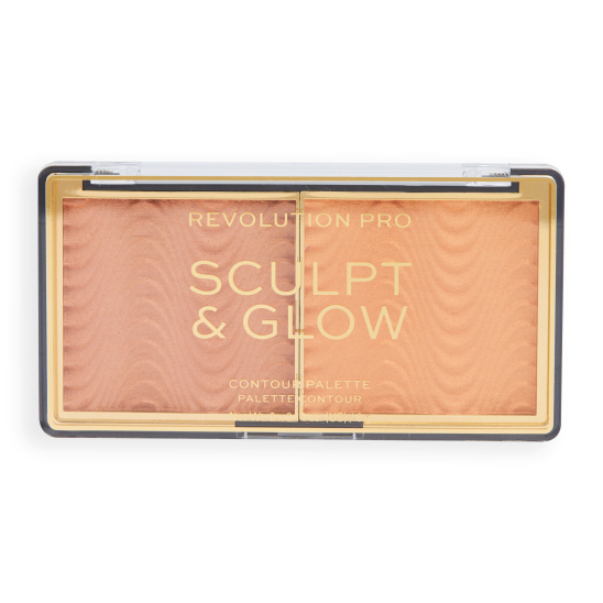 Палетка для макияжа лица: бронзер/хайлайтер Sculpt & Glow Palette Medium-Deep - 1