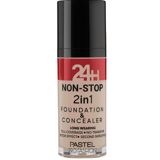 Тональная основа и консилер 2 в 1 24H Non-Stop 2in1 Foundation & Concealer, 602 Light Porcelain - 1