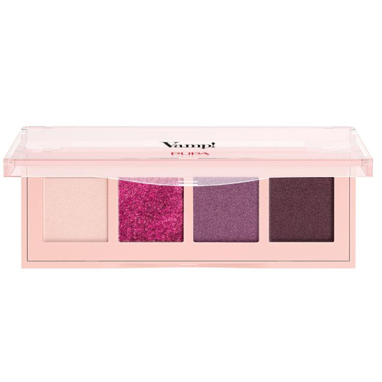 Палетка теней Vamp! 4 Eyeshadow Palette, 004 Яркая слива - 1