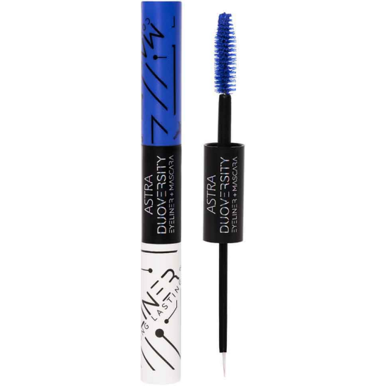 Тушь для ресниц + подводка для глаз Duoversity Eyeliner + Mascara, 01 Синий/белый - 1