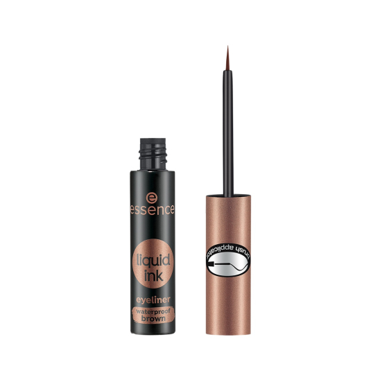 Подводка для глаз Liquid Ink Eyeliner wp водостойкая Ash Brown, 02 коричневый - 2