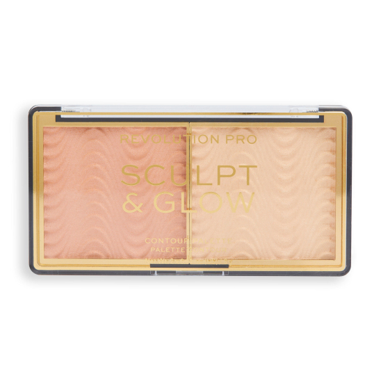 Палетка для макияжа лица: бронзер/хайлайтер Sculpt & Glow Palette Light-Medium - 1