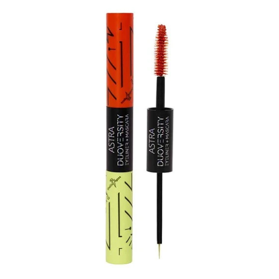 Тушь для ресниц + подводка для глаз Duoversity Eyeliner + Mascara, 03 Красный/желтый - 1